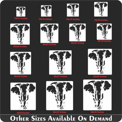 Elephant Reusable Stencil For Canvas And Wall Painting.ID#196