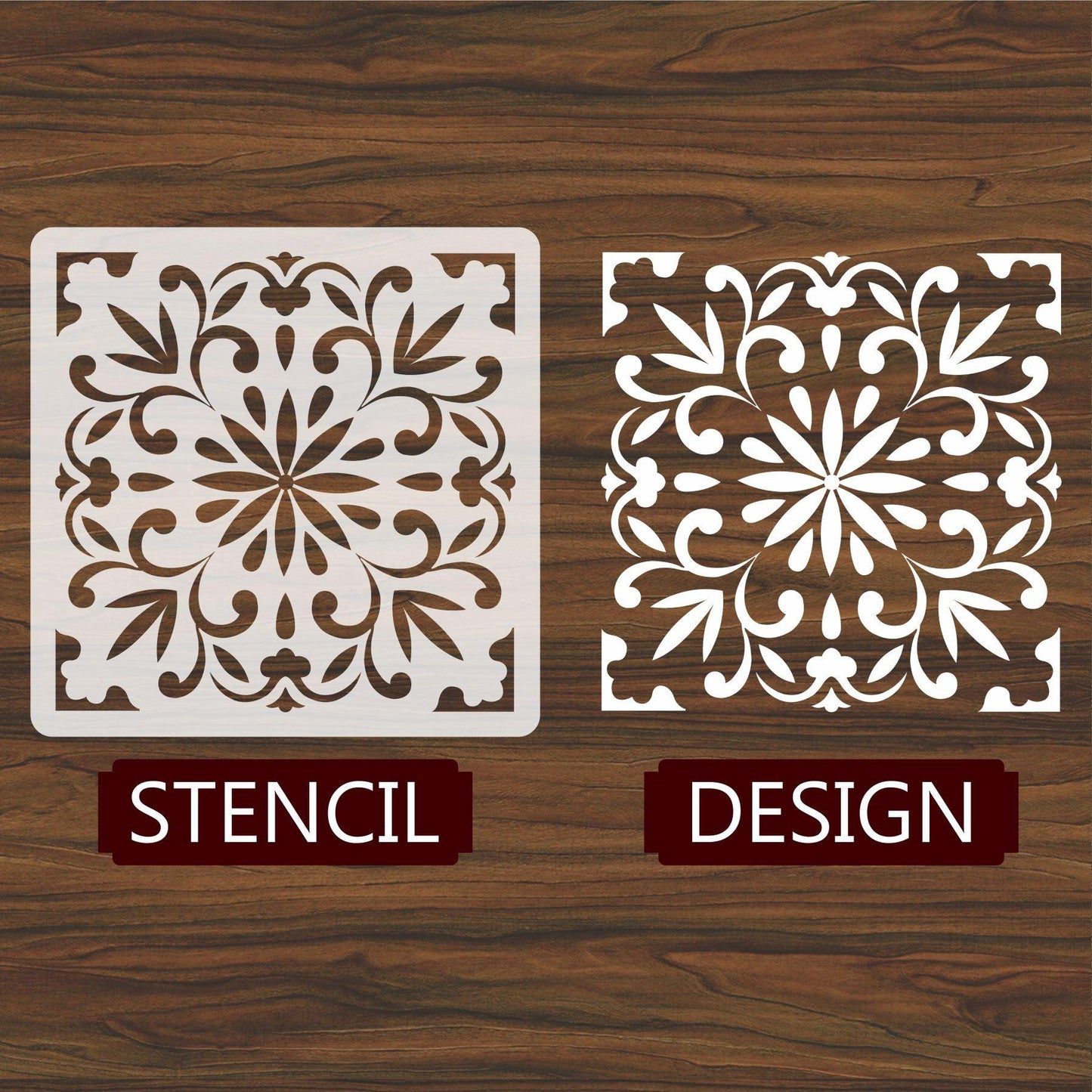 Floor Tile Pattern  Reusable Stencil For Canvas And Wall Painting.ID#201
