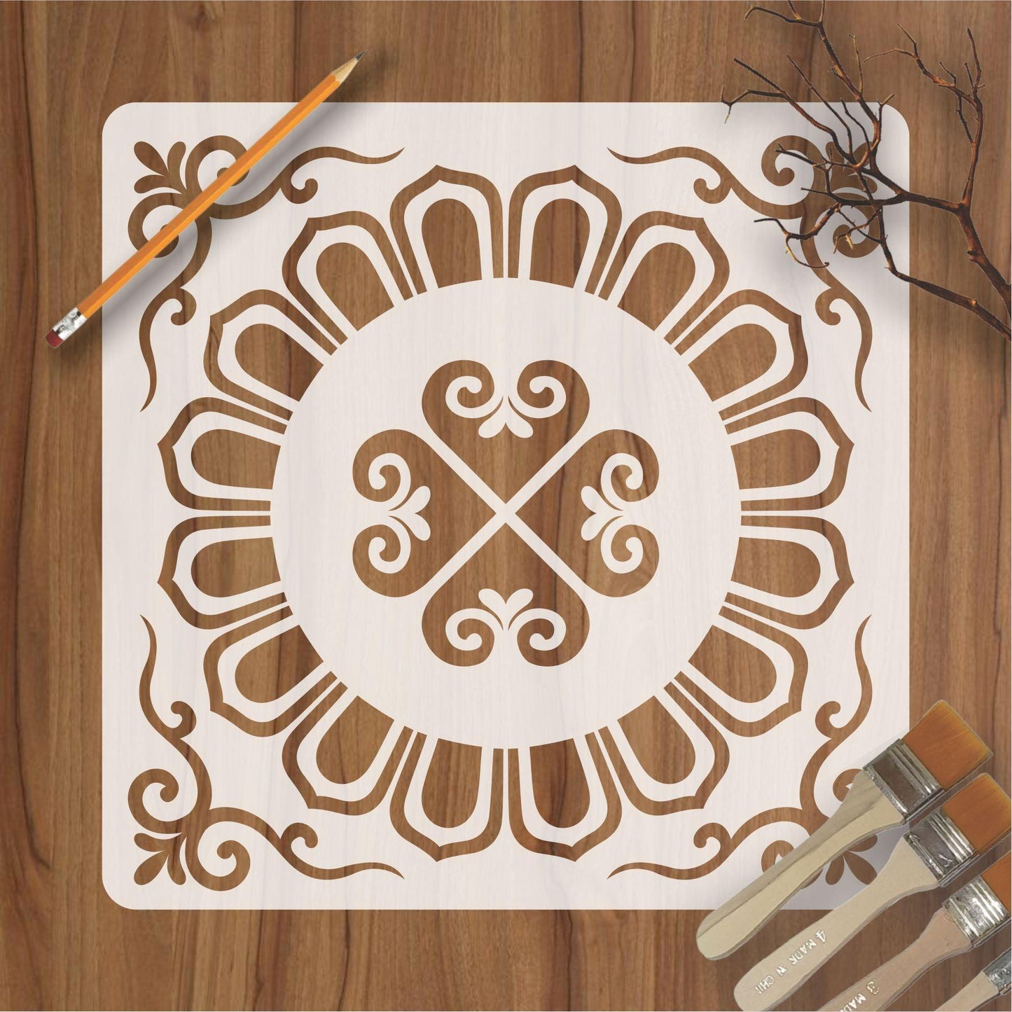 Floor Tile Pattern  Reusable Stencil For Canvas And Wall Painting.ID#202