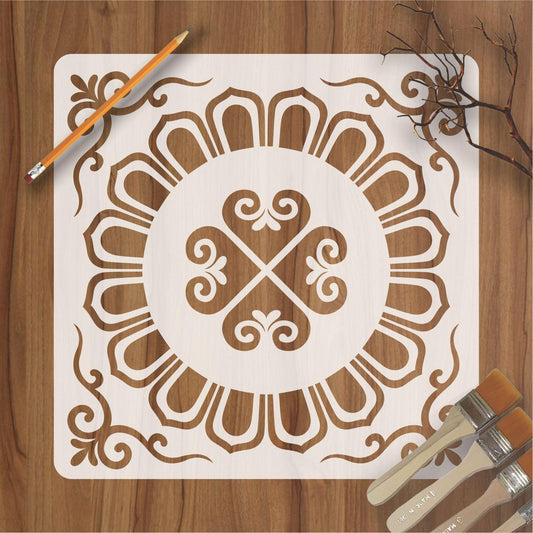 Floor Tile Pattern  Reusable Stencil For Canvas And Wall Painting.ID#202