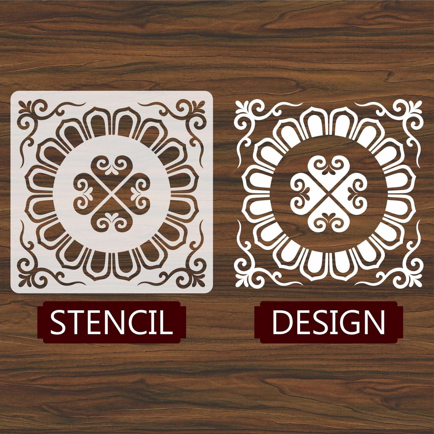 Floor Tile Pattern  Reusable Stencil For Canvas And Wall Painting.ID#202