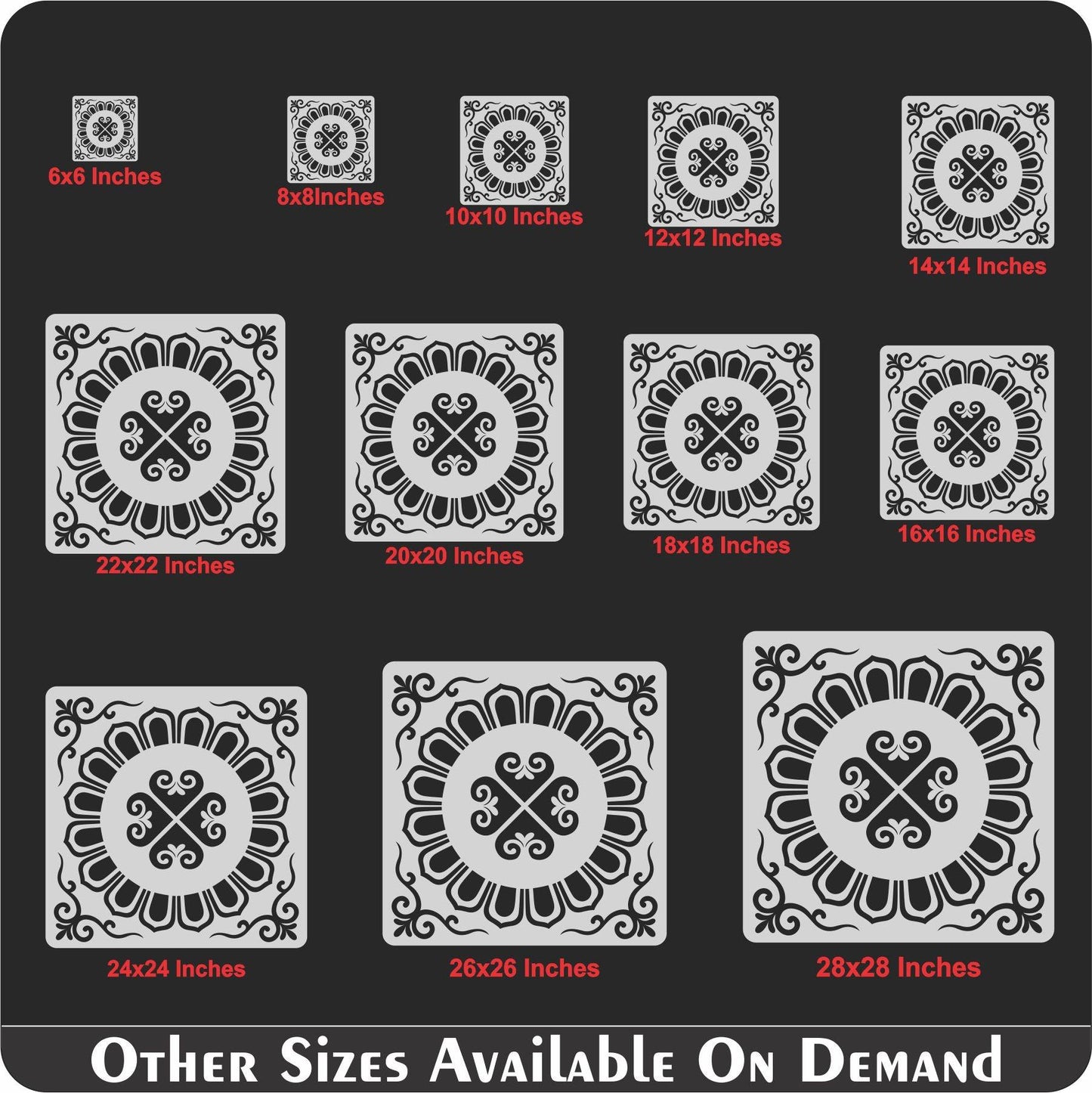 Floor Tile Pattern  Reusable Stencil For Canvas And Wall Painting.ID#202