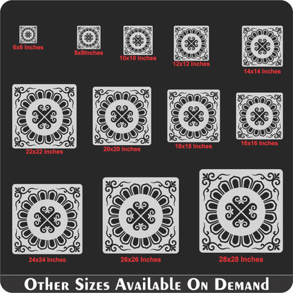 Floor Tile Pattern  Reusable Stencil For Canvas And Wall Painting.ID#202
