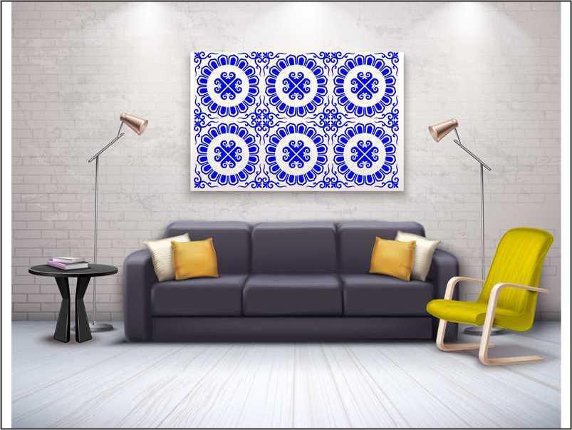Floor Tile Pattern  Reusable Stencil For Canvas And Wall Painting.ID#202