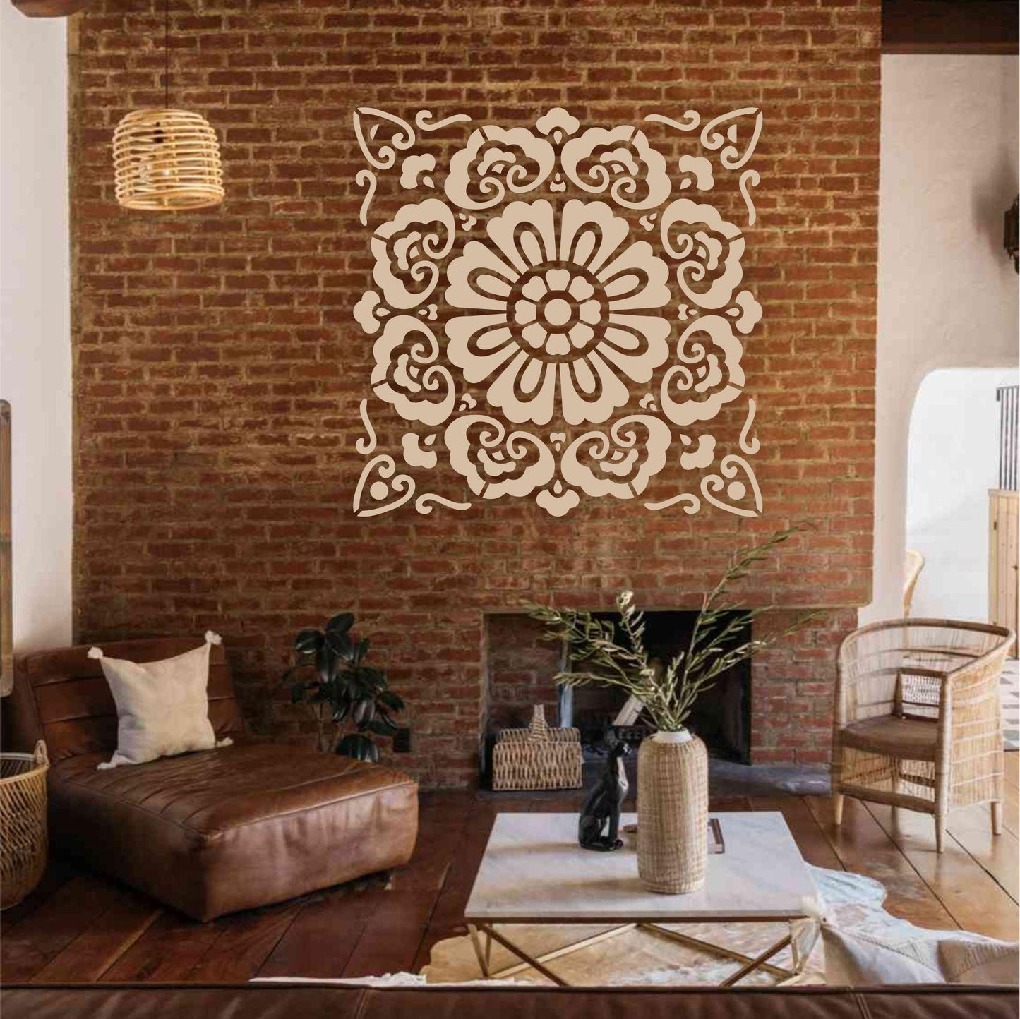 Floor Tile Pattern  Reusable Stencil For Canvas And Wall Painting.ID#203
