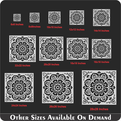 Floor Tile Pattern  Reusable Stencil For Canvas And Wall Painting.ID#203