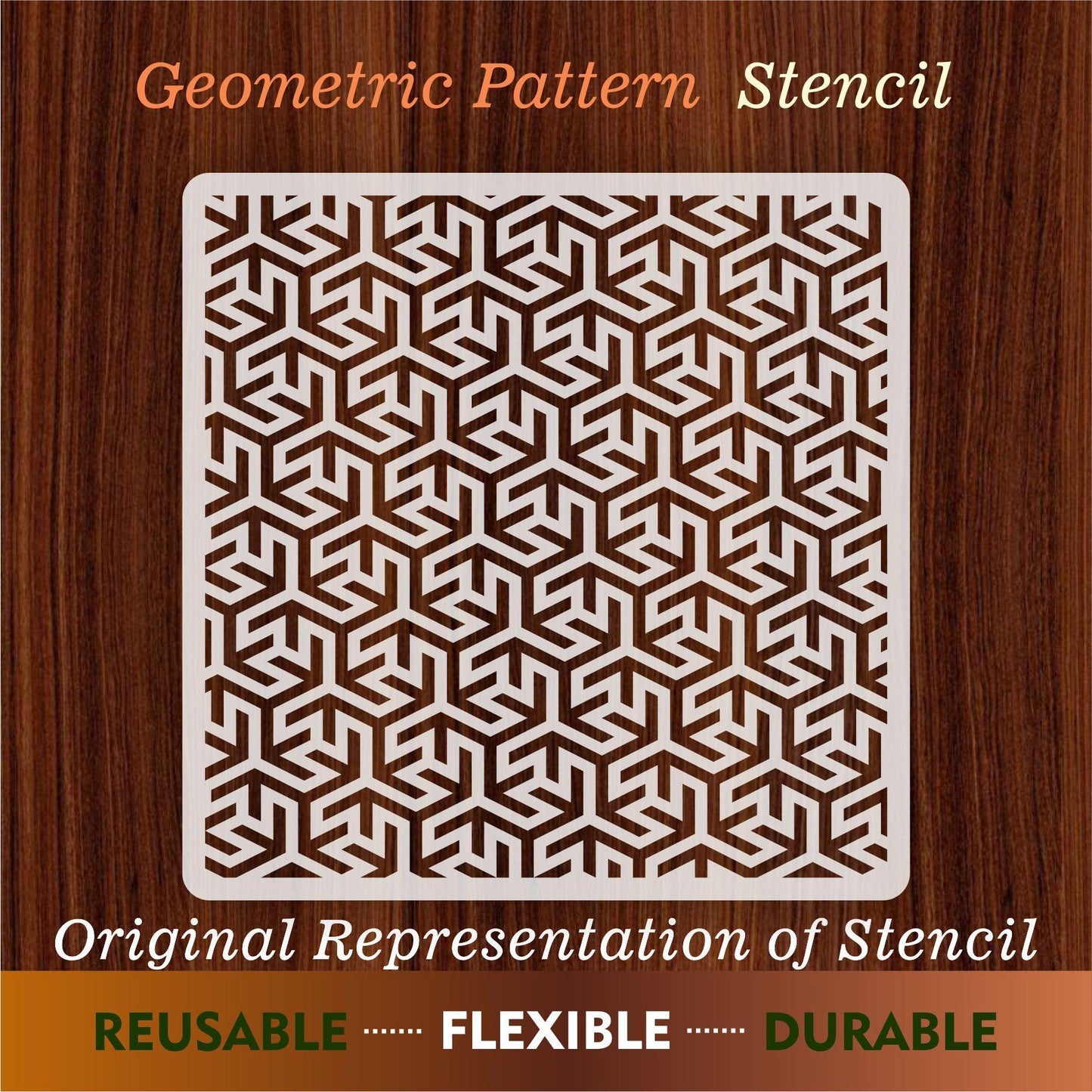 Geometric Pattern  Reusable Stencil For Canvas And Wall Painting.ID#205