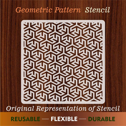 Geometric Pattern  Reusable Stencil For Canvas And Wall Painting.ID#205