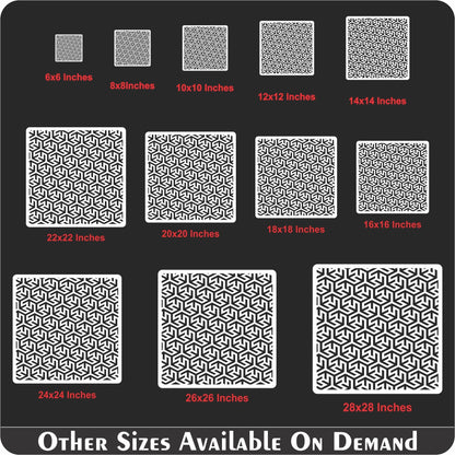 Geometric Pattern  Reusable Stencil For Canvas And Wall Painting.ID#205