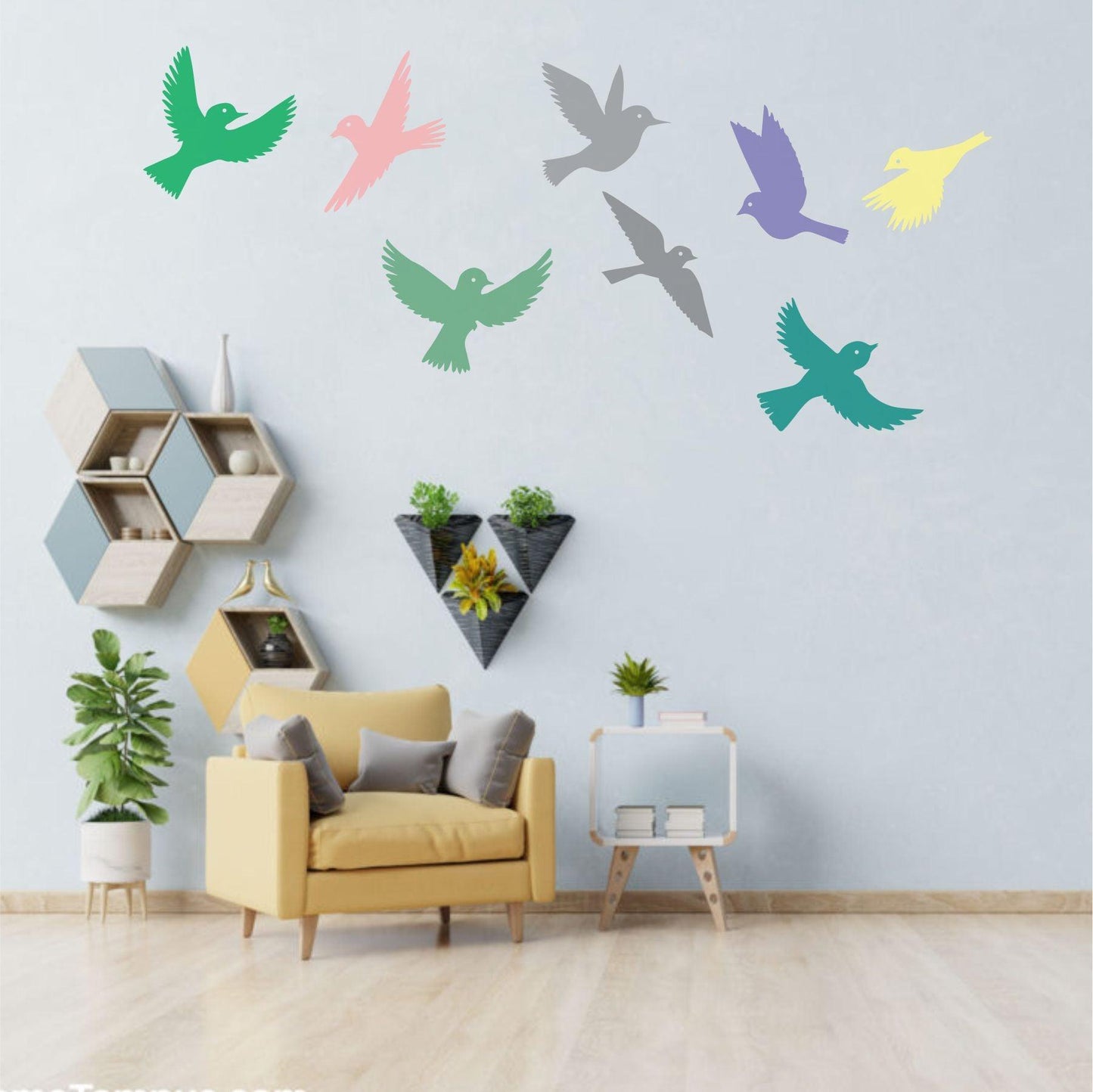 Flying Birds Reusable Stencil For Canvas And Wall Painting.ID#206