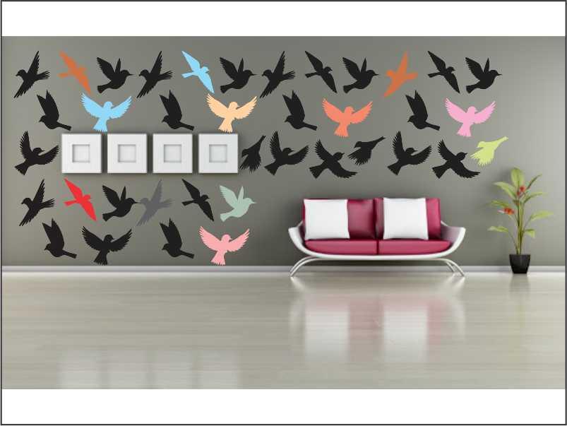Flying Birds Reusable Stencil For Canvas And Wall Painting.ID#206
