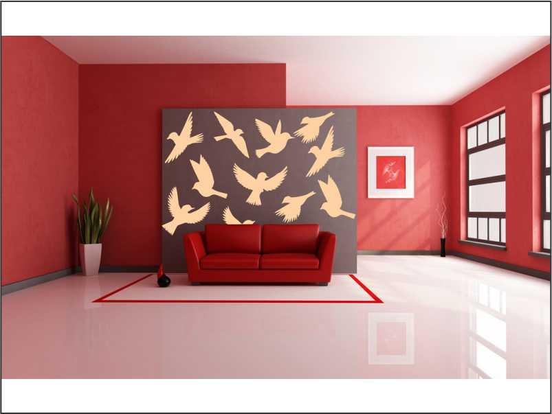 Flying Birds Reusable Stencil For Canvas And Wall Painting.ID#206