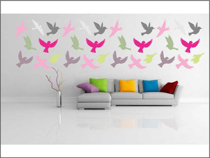 Flying Birds Reusable Stencil For Canvas And Wall Painting.ID#206