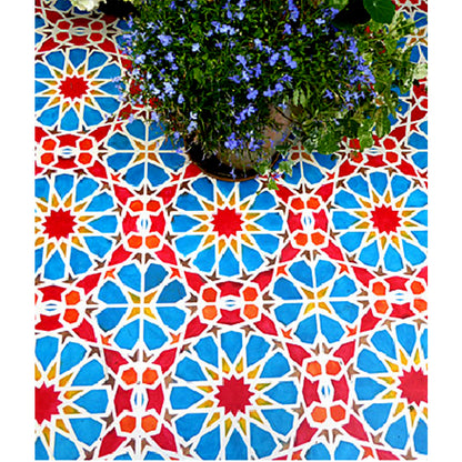 Islamic Geometric Pattern Reusable Stencil For Canvas And Wall Painting.ID#207