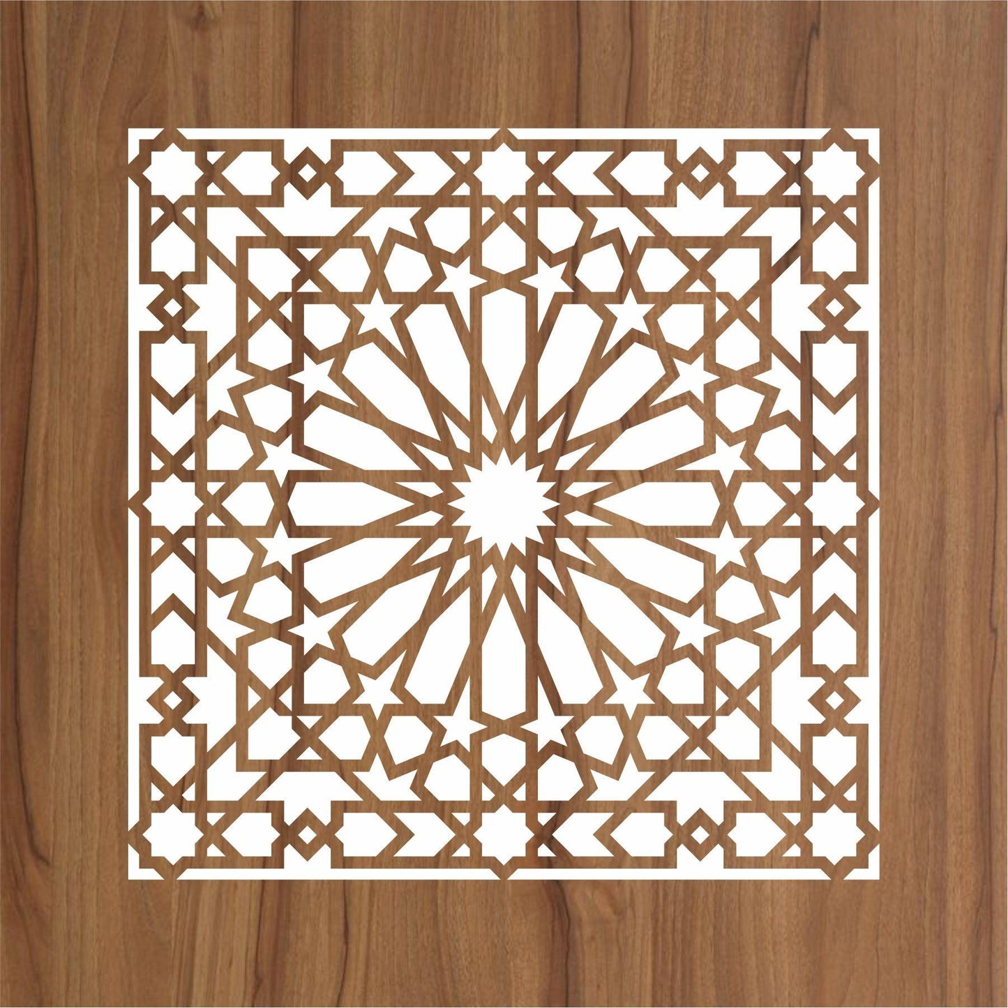 Islamic Geometric Pattern Reusable Stencil For Canvas And Wall Painting.ID#207