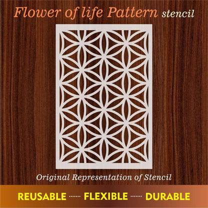 Flower of Life Pattern Moroccan Fabric Reusable Stencil For Canvas And Wall Painting.ID#208H