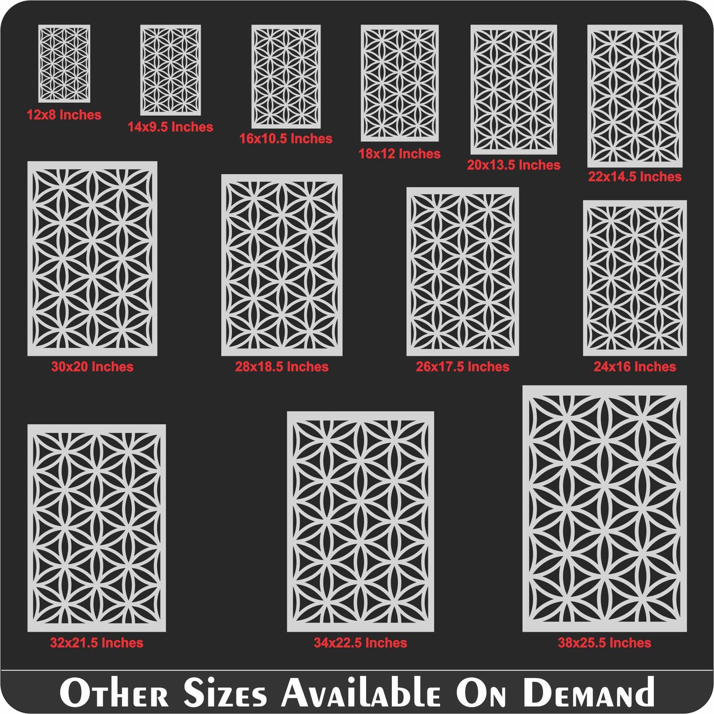 Flower of Life Pattern Moroccan Fabric Reusable Stencil For Canvas And Wall Painting.ID#208H