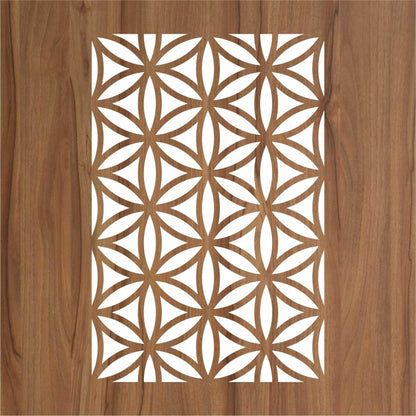 Flower of Life Pattern Moroccan Fabric Reusable Stencil For Canvas And Wall Painting.ID#208H