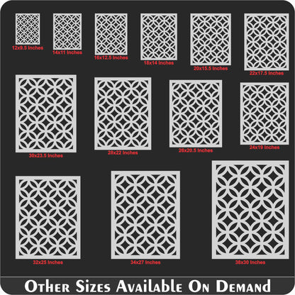 Circule And Diamond Pattern Reusable Stencil For Canvas And Wall Painting.ID#208I