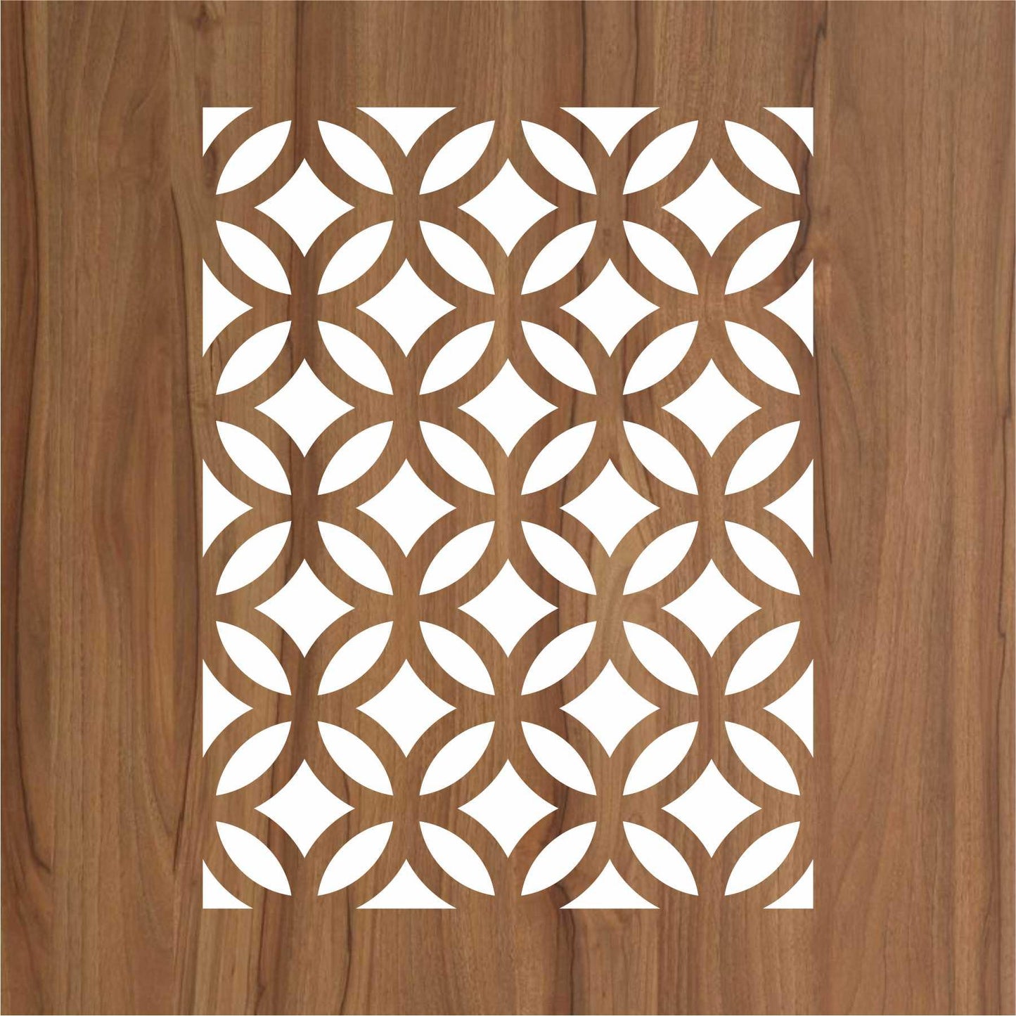 Circule And Diamond Pattern Reusable Stencil For Canvas And Wall Painting.ID#208I