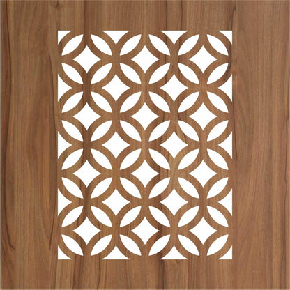 Circule And Diamond Pattern Reusable Stencil For Canvas And Wall Painting.ID#208I