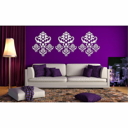 Damask floral pattern Reusable Stencil For Canvas And Wall Painting.ID#211
