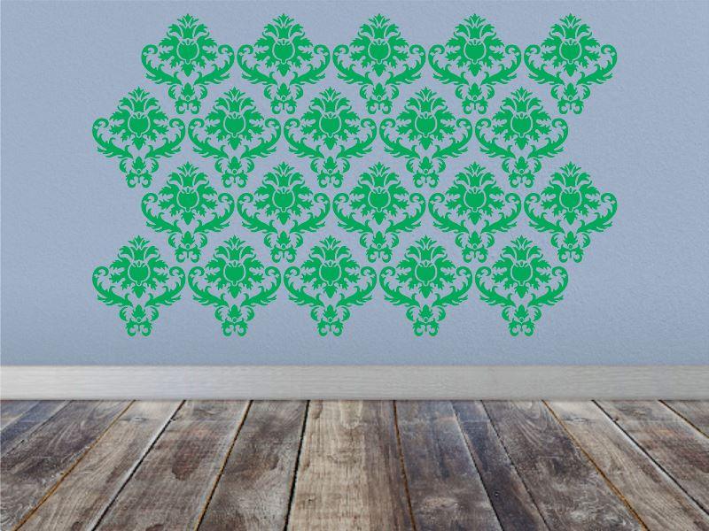 Damask floral pattern Reusable Stencil For Canvas And Wall Painting.ID#211
