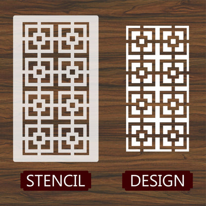 Korean symbol Jali Pattern Reusable Stencil For Canvas And Wall Painting.ID#212C – ID# 256