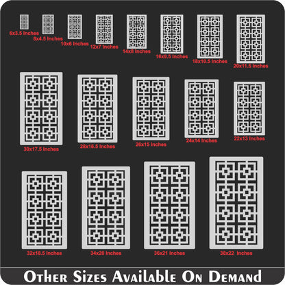 Korean symbol Jali Pattern Reusable Stencil For Canvas And Wall Painting.ID#212C – ID# 256