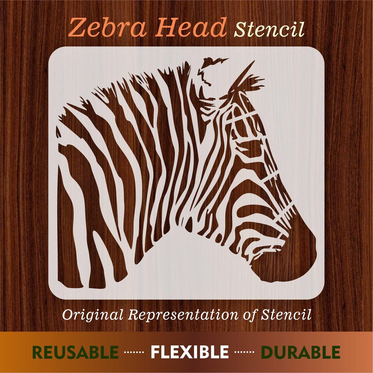 Zebra Reusable Stencil For Canvas And Wall Painting.ID#214