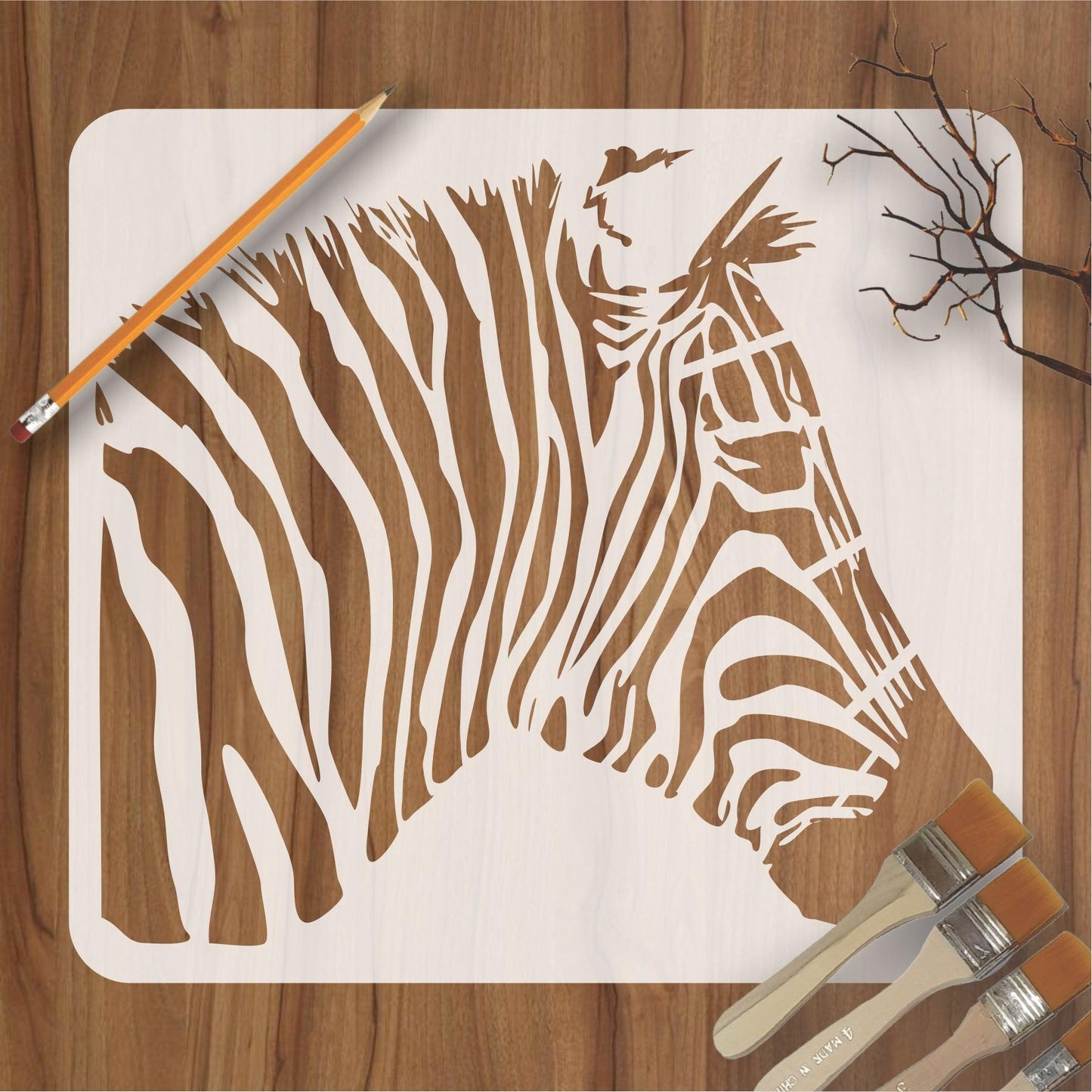 Zebra Reusable Stencil For Canvas And Wall Painting.ID#214