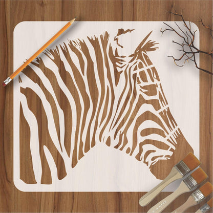 Zebra Reusable Stencil For Canvas And Wall Painting.ID#214