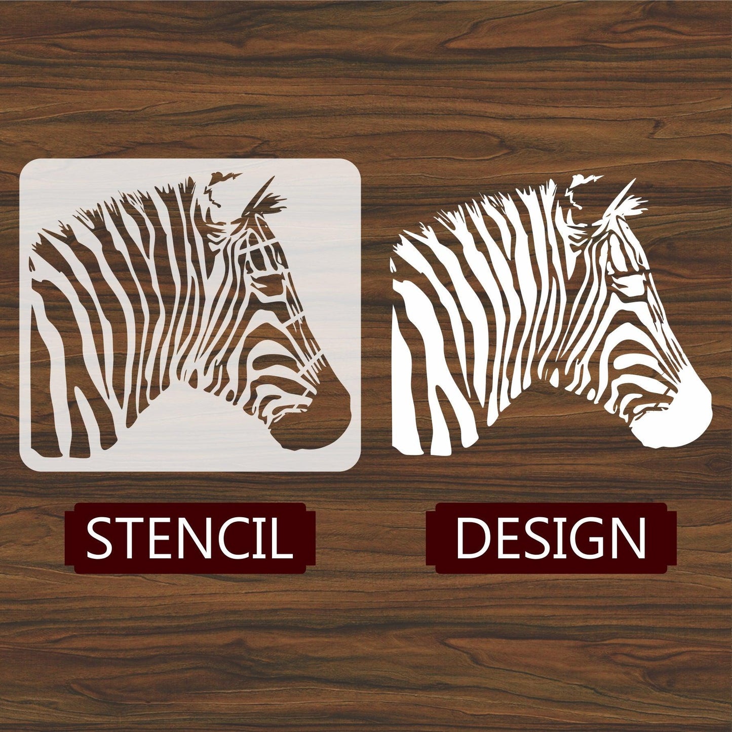 Zebra Reusable Stencil For Canvas And Wall Painting.ID#214