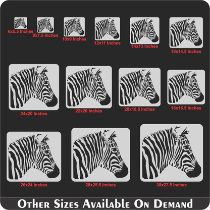 Zebra Reusable Stencil For Canvas And Wall Painting.ID#214