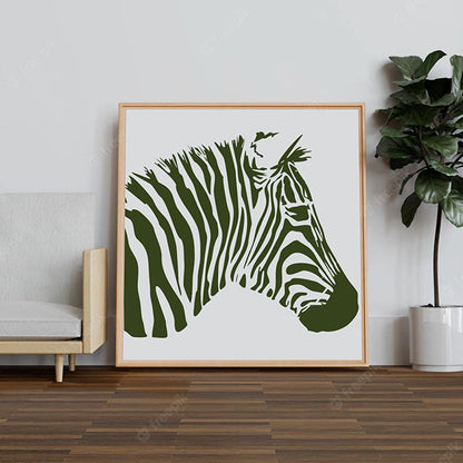 Zebra Reusable Stencil For Canvas And Wall Painting.ID#214
