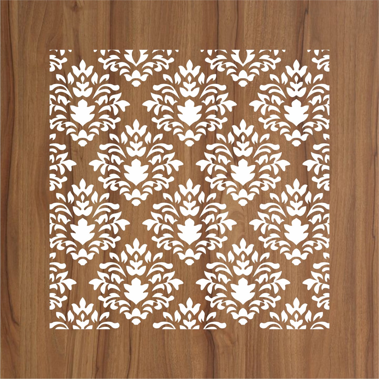 Crest Damask Reusable Stencil For Canvas And Wall Painting.ID#216