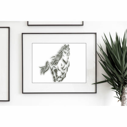 Horse Reusable Stencil For Canvas And Wall Painting.ID#220