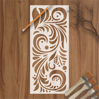 Swill Bonzaa Pattern Reusable Stencil For Canvas And Wall Painting.ID#224