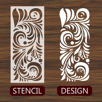Swill Bonzaa Pattern Reusable Stencil For Canvas And Wall Painting.ID#224