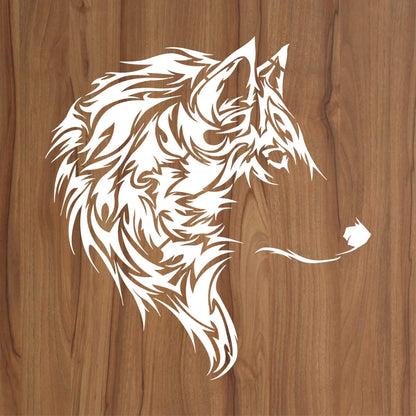 Wolf Head Reusable Stencil for Canvas and wall painting.ID#230