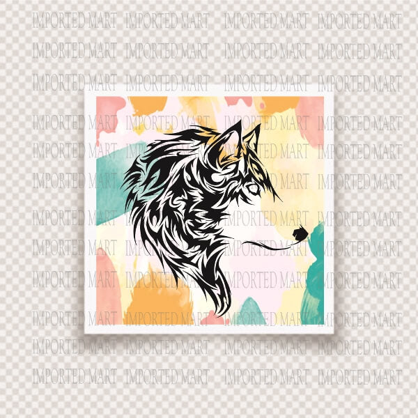 Wolf Head Reusable Stencil for Canvas and wall painting.ID#230