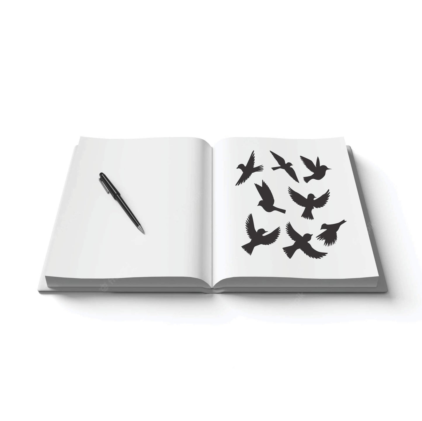 Birds Flying Reusable Stencil For Canvas And Wall Painting.ID#231