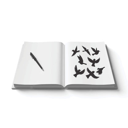 Birds Flying Reusable Stencil For Canvas And Wall Painting.ID#231
