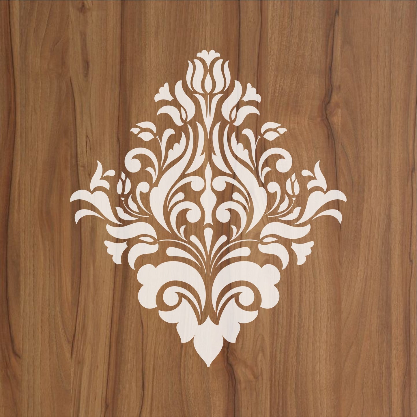 Element Damask Pattern Reusable Stencil For Canvas And Wall Painting.ID#233