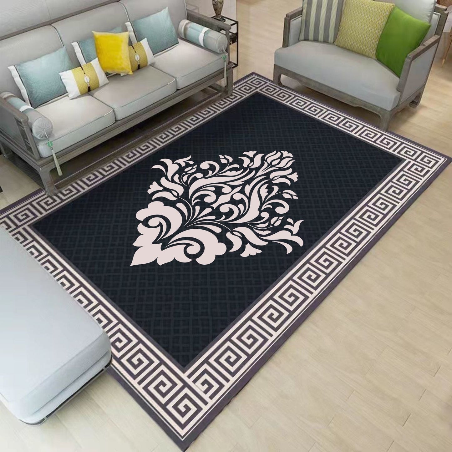 Element Damask Pattern Reusable Stencil For Canvas And Wall Painting.ID#233