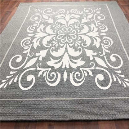 Motif Damask Pattern Reusable Stencil For Canvas And Wall Painting.ID#234