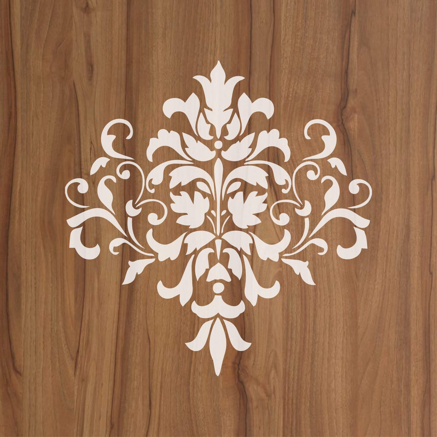 Damask Floral Allover Pattern Reusable Stencil For Canvas And Wall Painting.ID#239