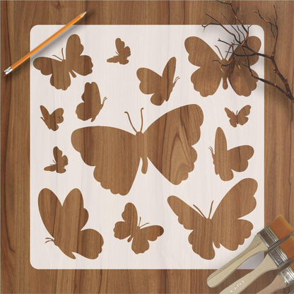 Butterfly Reusable Stencil for Canvas and wall painting.ID#25