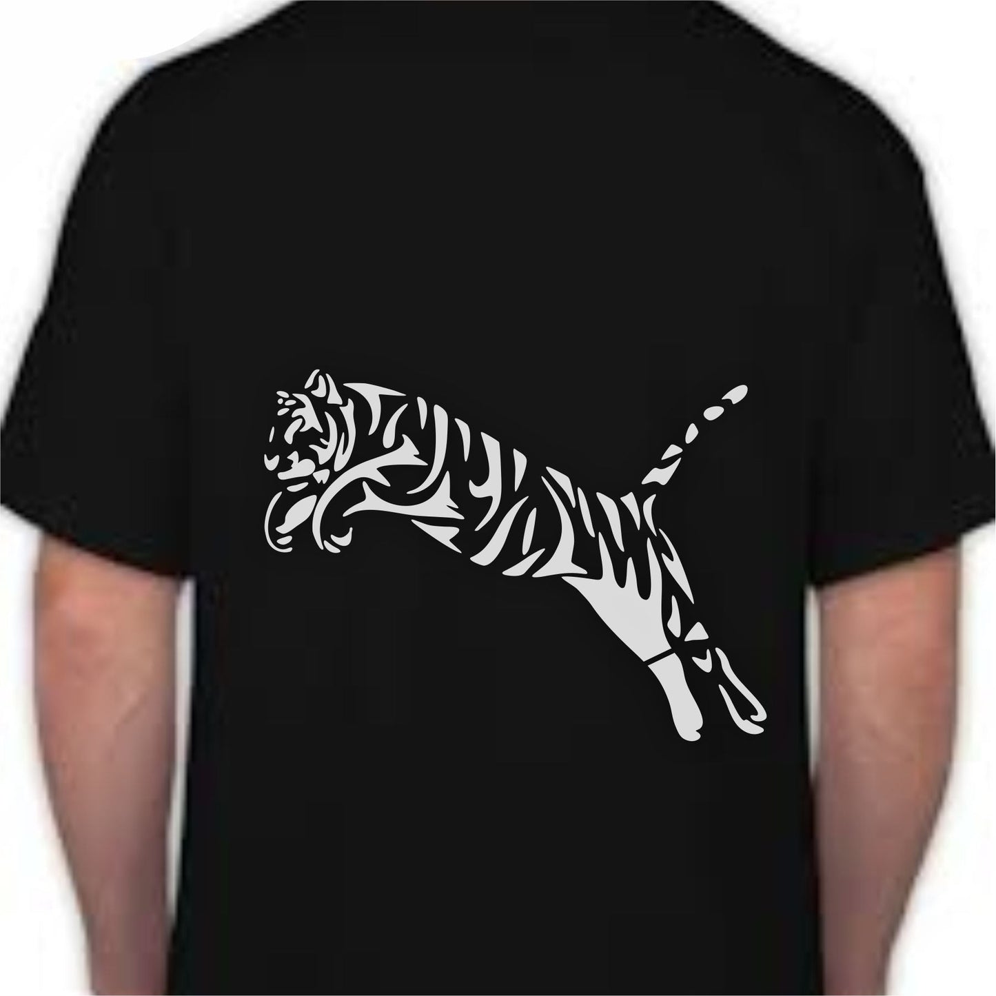 Trible Tiger Jump Reusable Stencil for Canvas and wall painting.ID#265A