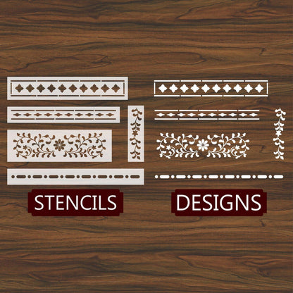 Indian Inlay(furniture and fabric) Reusable Stencil For Canvas And Wall Painting.ID# 310